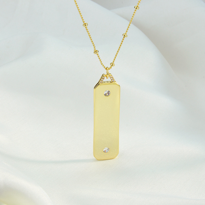 Simple Style Geometric Copper Necklace Inlay Copper Necklaces