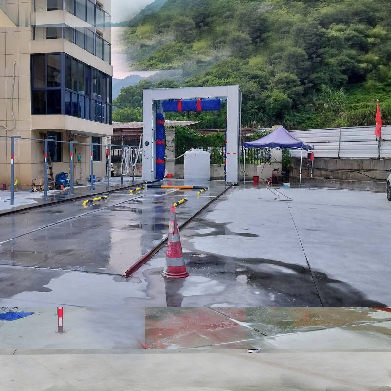 Equipo de lavado de coches automático de pórtico de 3 cepillos, máquina de lavado de coches tipo autobús transfronterizo, máquina de lavado de coches totalmente automática y computarizada.