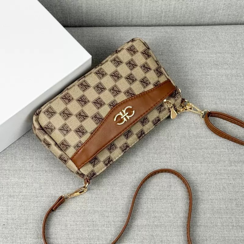 Guangzhou Hengli 2024 nuevo bolso de mensajero transfronterizo bolso casual de mediana edad bolso de teléfono móvil para mujer bolso de venta caliente bolso de hombro