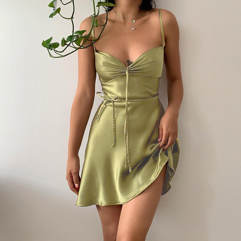 claw Alternative proposal mild Spring Summer Elegant Light Mature Woman Low-Cut Cami Dress Elegant Ev –  Fashiondresses for less