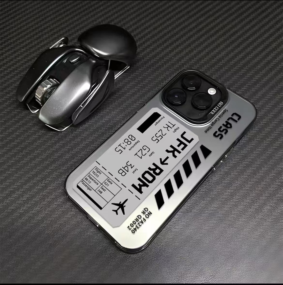 Etiqueta de embarque de la marca de moda para funda para teléfono móvil iphone16 Apple 15promax/14 anti-caída 13pro12 Europa y América