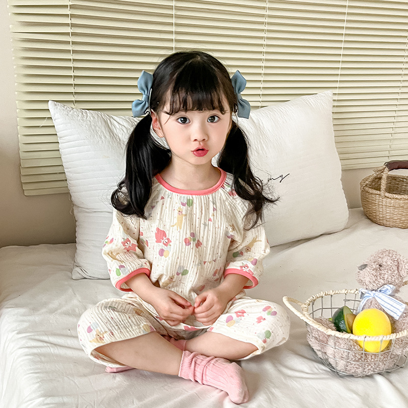 Children's gauze thin set girl's