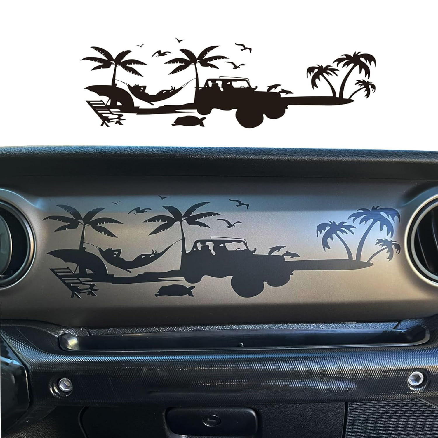 Dashboard auto sticker/handschoenenvak vinyl sticker voor Wrangler JL JLU Gladiator_voghion.com