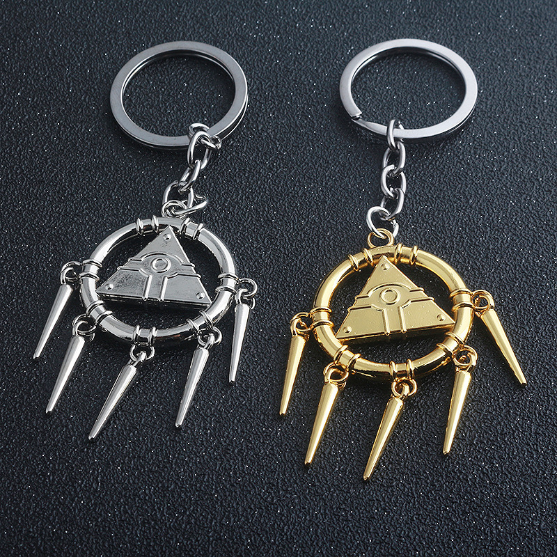Hot-Selling Yu-Gi-Oh! Metal Keychain Building Block Necklace Wisdom Wheel Pendant Creative Pendant Small Gift Wholesale Hot-Selling Yu-Gi-Oh! Metal Keychain Building Block Necklace Wisdom Wheel Pendant Creative Pendant Small Gift Wholesale