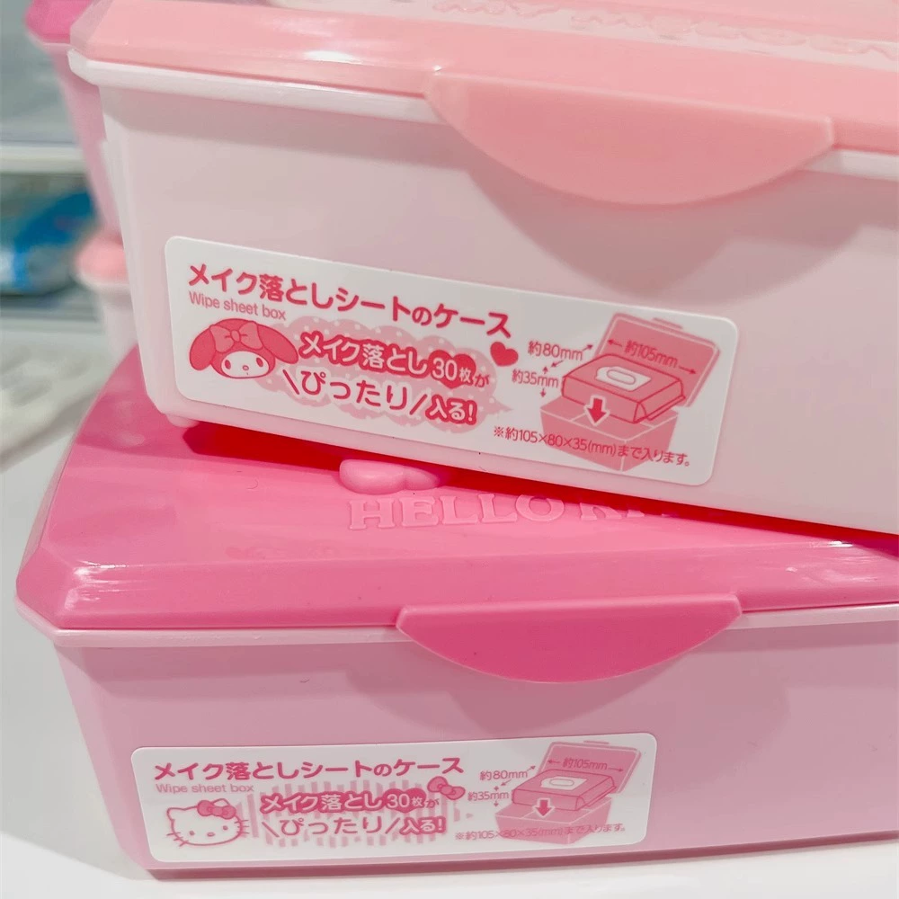 Hello kitty, подлинные мультяшные многоразовые хлопковые диски для хранения, коробка хранения