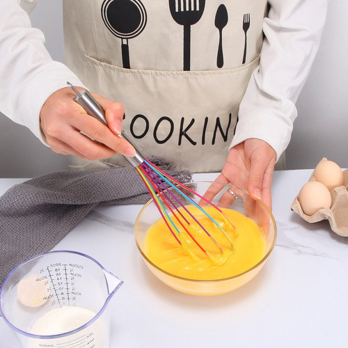 Baking Tools Silicone Egg Beater Handheld Cream Egg Blender Colorful 8-inch 10-inch 12-inch set