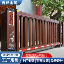 厂家供货电动平移门 厂房专用铝合金分段门 智能无轨伸缩门