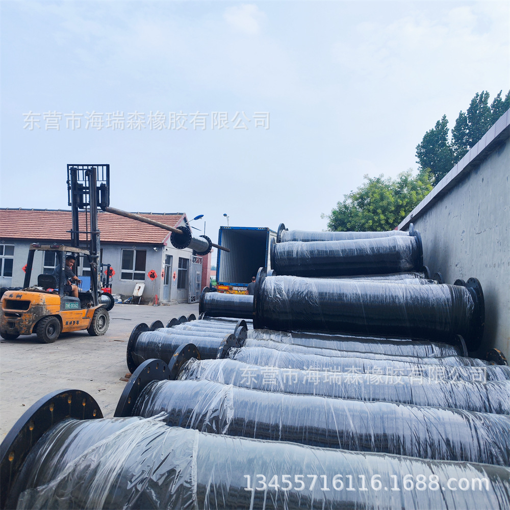 厂家直销黑色钢丝耐磨吸砂管耐压负压吸引管排水管法兰抽沙橡胶管