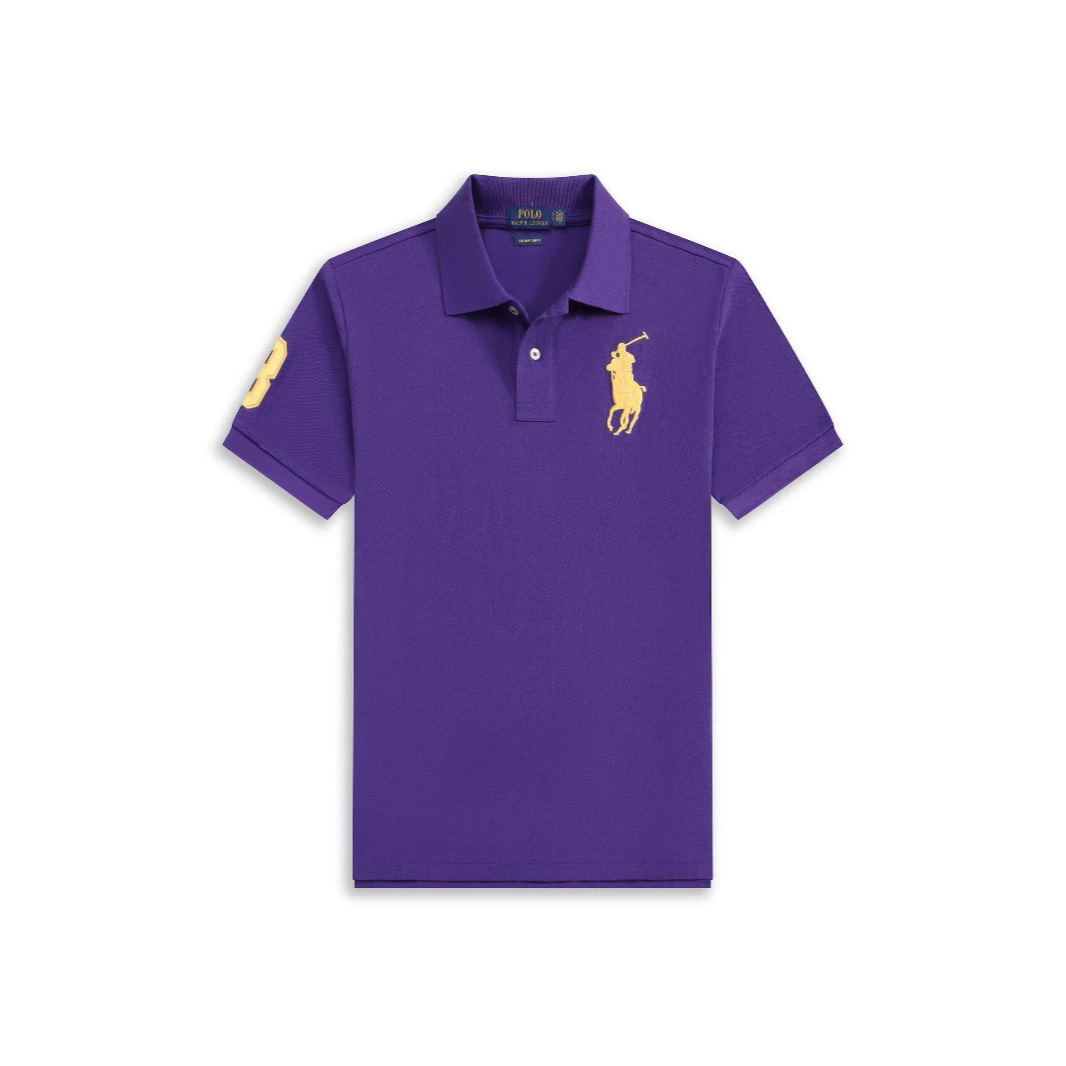 Paul Short-Sleeve Polo Shirt Summer Men's Loose Large Size Lapel Solid Color Embroidered Malaysian Logo Business Trendy Casual