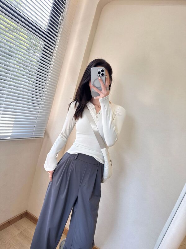 lulu同款Hold Tight莫代尔亨利衫修身显瘦瑜伽健身运动打底T恤女|undefined