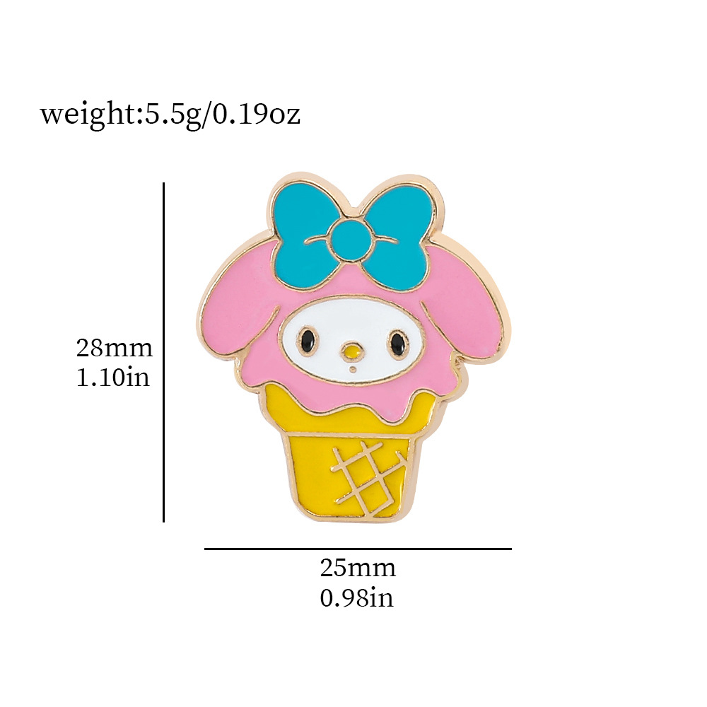 Venta caliente cien Sanrio serie de metal broche de dibujos animados coolomi Yugui perro KT gato todo-fósforo de moda insignia