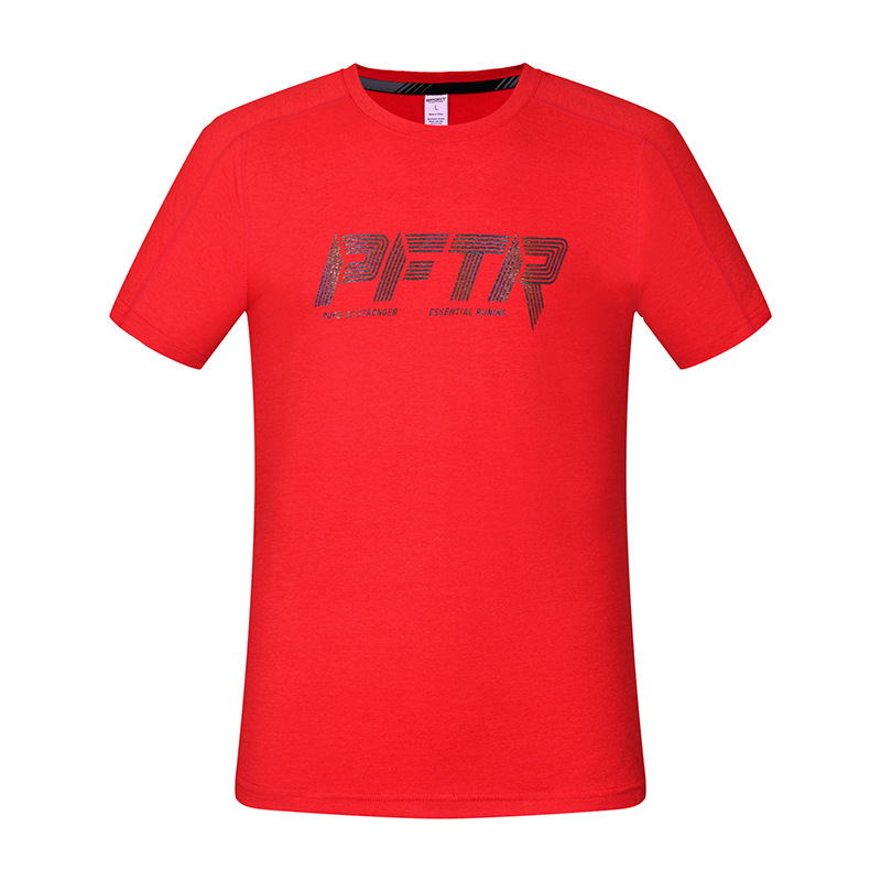 Camiseta deportiva promocional de verano para hombre con cuello redondo transpirable de secado rápido y manga corta para correr fitness top
