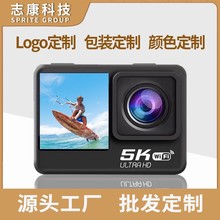 定制批发5K防抖运动相机跨境户外双彩屏摄影迷你裸机防水摄像机