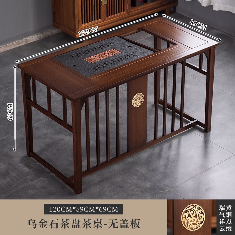 Mesa de té de oficina de balcón pequeña mesa y silla doméstica combinación de hervidor de agua en un conjunto completo de madera maciza nuevo estilo chino batería húmeda