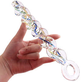 水晶阳具肛塞自慰棒阳具按摩棒仙女棒用 后庭肛塞开发菊花开发玩