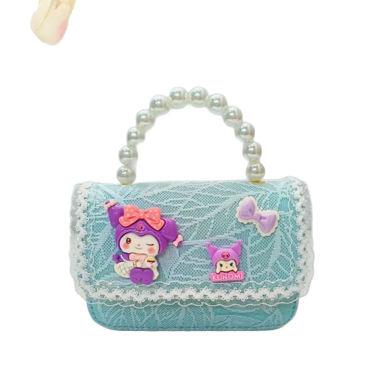 Melaty Kulomi bolso de cambio para niños niñas bolso de perlas bolso de hombro bolso de cadena bolso de princesa
