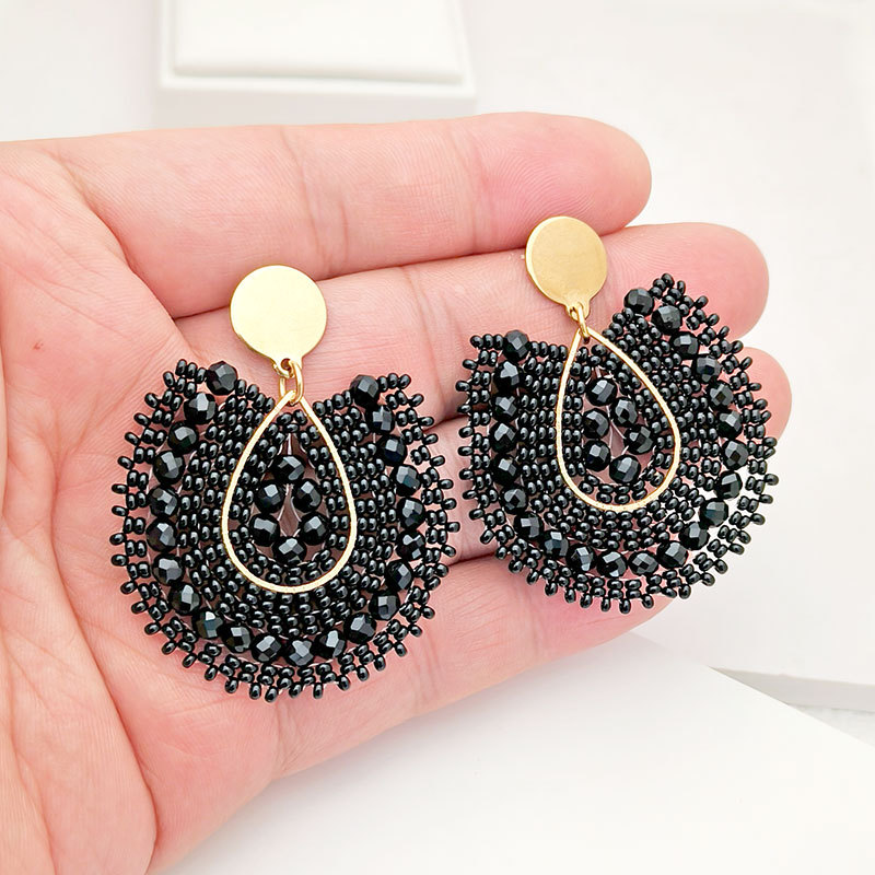 20g Weight 304 Stainless Steel Ear Needle Material 1 Pair Vacation Simple Style Water Droplets Glass Drop Earrings
