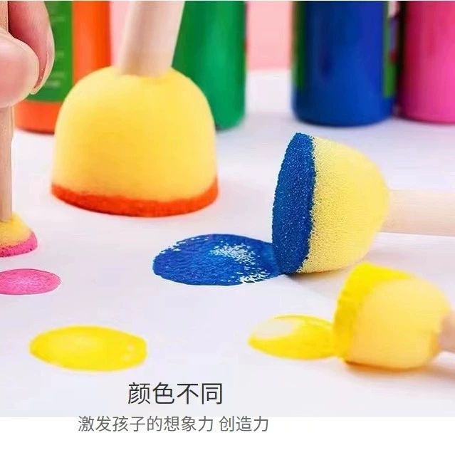 Sponge handle, children's pigment seal, (Cross-border trading), handmade