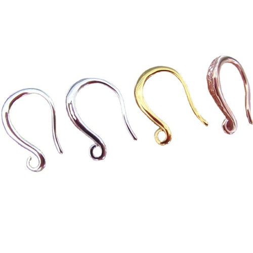 S925 sterling silver ear hooks DIY silver mother-of-pearl earrings making accessories Japanese and Korean design snake belly ear hooks