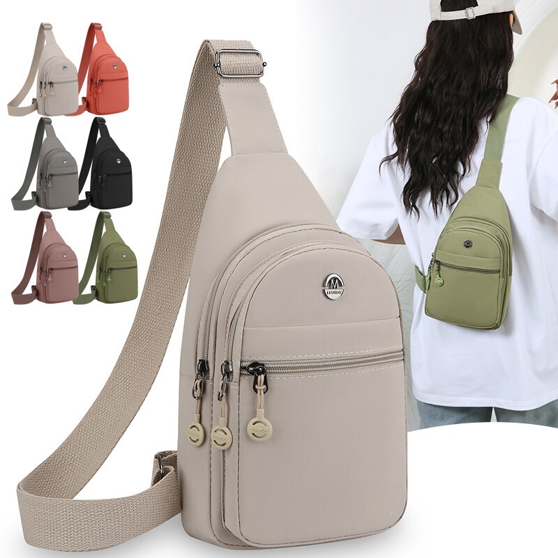 New Multi-Layered Women's Chest Bag, Large Capacity, Simple Casual Shoulder Bag, Multi-Functional Cycling Sports Versatile Crossbody Bag New Multi-Layered Women's Chest Bag, Large Capacity, Simple Casual Shoulder Bag, Multi-Functional Cycling Sports Versatile Crossbody Bag