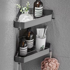 不鏽鋼鑽石六角籃 加厚加大304壁掛浴室收納架置物架 浴室瀝水籃