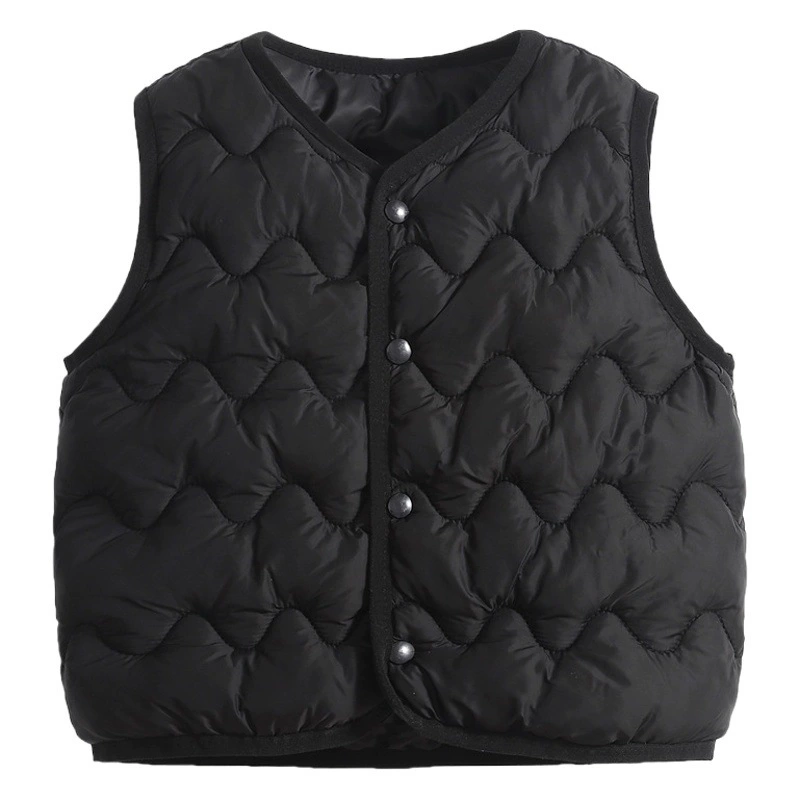 Детские пуховые хлопковые жилеты