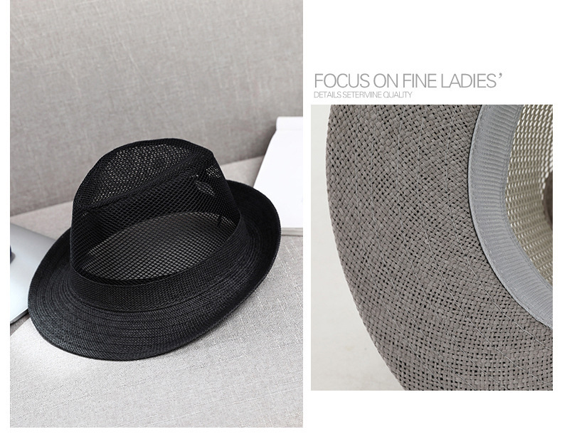 2100g Weight Fedora Hat Hats Type Casual, Outdoor Occasion Polyester Material Solid Color Pattern Summer Season Men's Gender Simple Style Style Crimping Rim Men's Simple Style Solid Color Crimping Fedora Hat 无