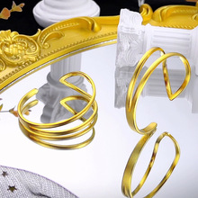 铜镀金仿金开口不规则手镯 越南沙金女款手环开口手镯首饰批发