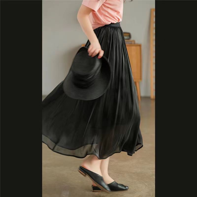 Summer fitted thin long skirt