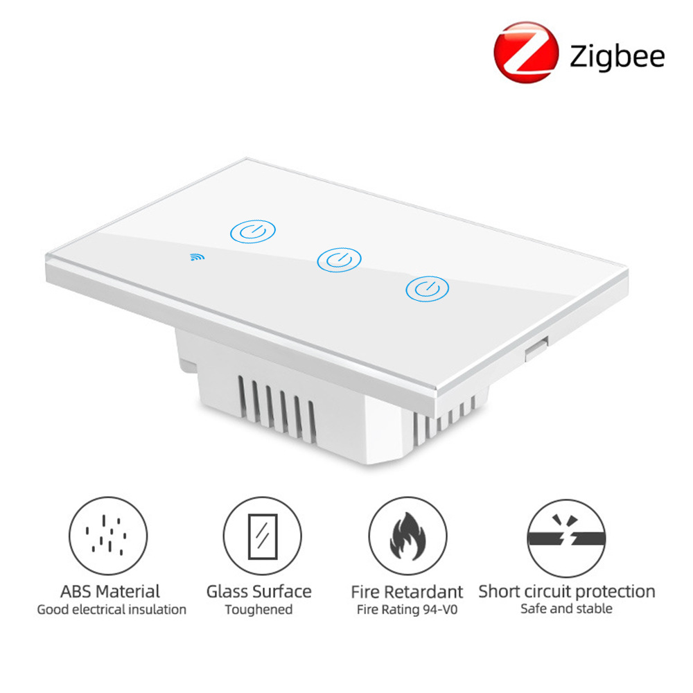 Cross-border intelligent Zigbee graffiti app voice control 118/120 model wall WiFi touch switch