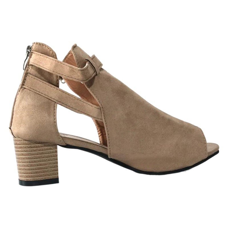 Juti Весна и лето Новое желание Amazon Independent Station Европейская и американская внешняя торговля Большие размеры сандалии на массивном каблуке с пряжкой для женщин