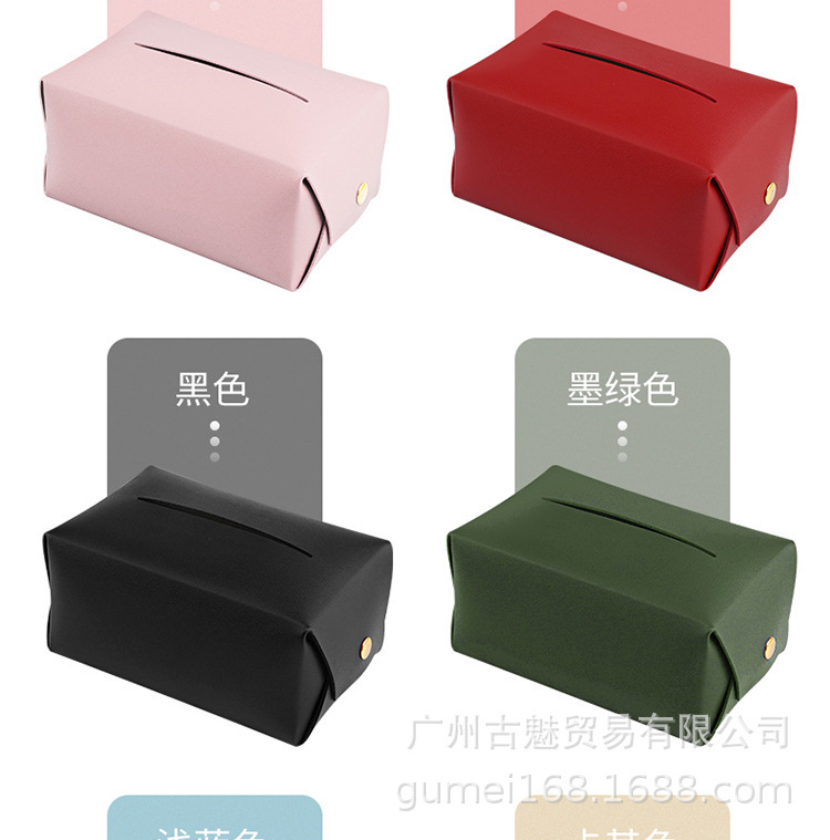 Car Tissue Box Premium Sense Car Leather Tissue Box Women's Car Tissue Drawers Backrest Drawers High-end in stock