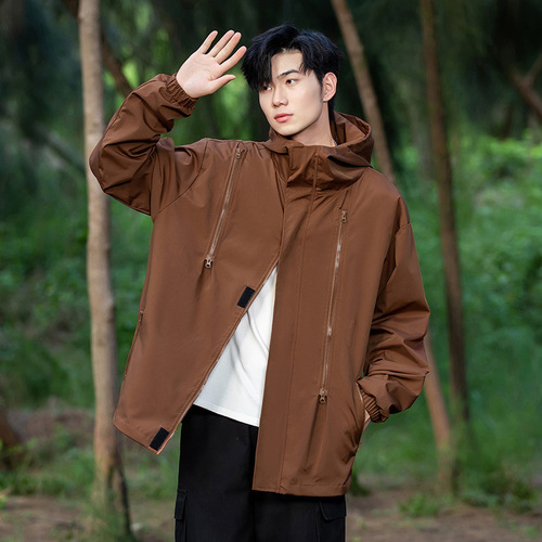 Cross-border coat men's 2025 new spring new outdoor casual cool handsome trend loose charging teen men's top