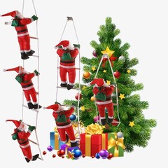 クリスマス装飾チャーム静止はしごクライミングロープサンタクロース人形クリスマス小道具ウィンドウ装飾ギフト