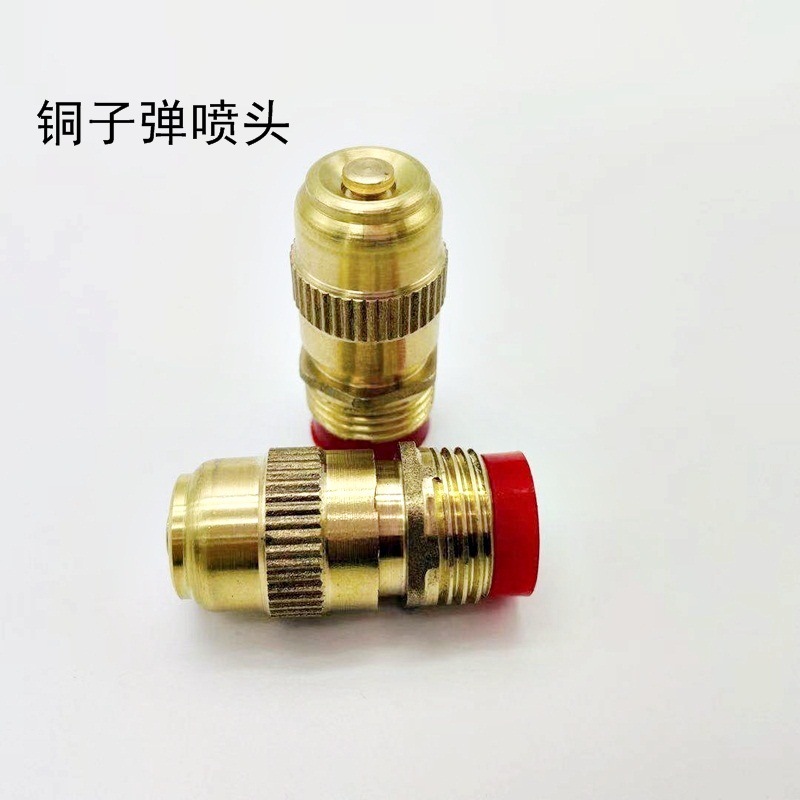 铜子弹型喷头带塑料滤网4分外牙接头喷泉喷灌喷水接头全铜喷头