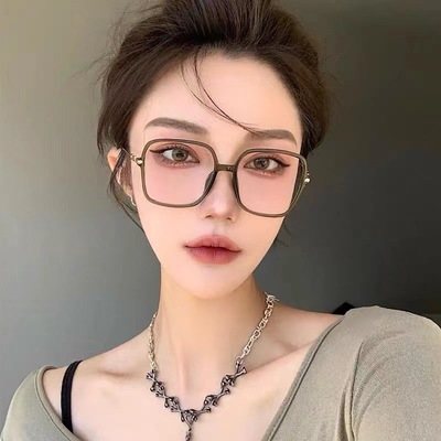 TR alloy new pattern Generous Blue light glasses men and women Same item face without makeup Versatile myopia Eyeglass frame 9540