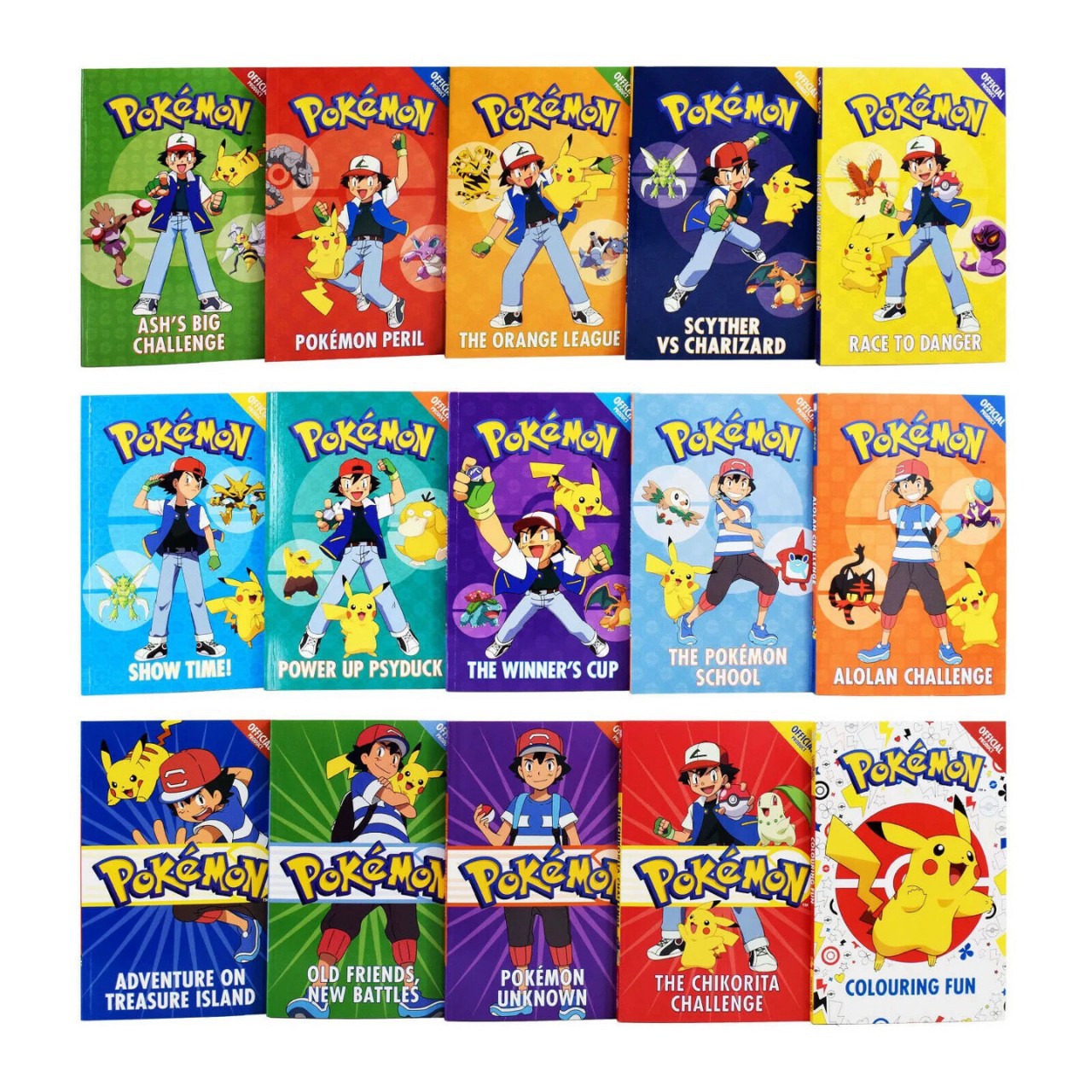 Pokemon Super Collection 精灵宝可梦大冒险15册儿童英文章节书