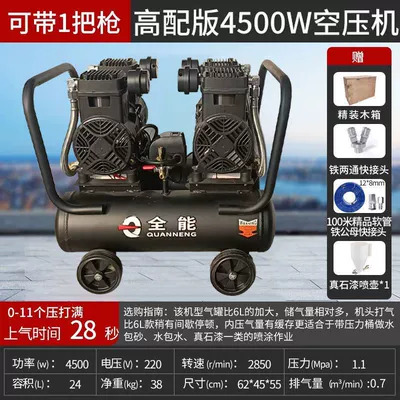 Small Air Compressor 220V High — Hava kompressorları - 100m-tubes-pot-4500-watt-24-liter-iron-can-11-pressure