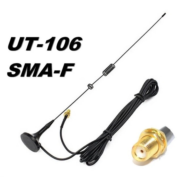 Antena de lechón UT-106UV 433MHz walkie-talkie Antena de lechón de doble segmento UV5R Antena de cable largo de 3M montada en el vehículo image 2