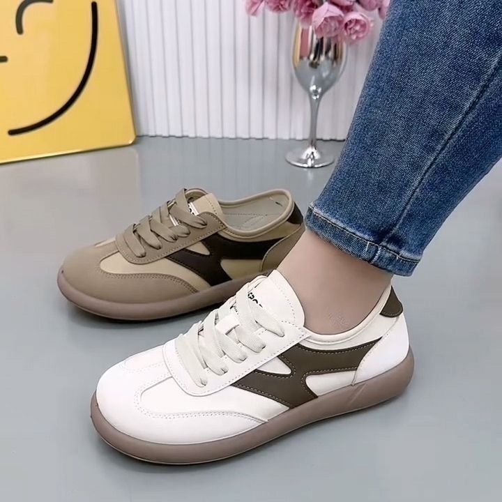 Zapatos de entrenamiento para mujeres primavera de 2026 nuevo retro versátil zapatos deportivos de color, moda casual con suela blanda zapatos de skate cómodos