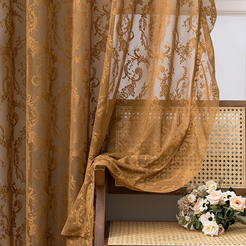 Witte franse stijl prinses vitrage voor woonkamer en werkkamer_voghion.com