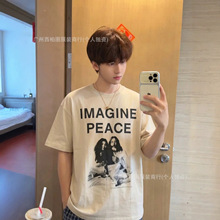 SAINT MICHAEL 26SS JL_SS T-SHIRT/IMAGINE PEACE ���e����T��