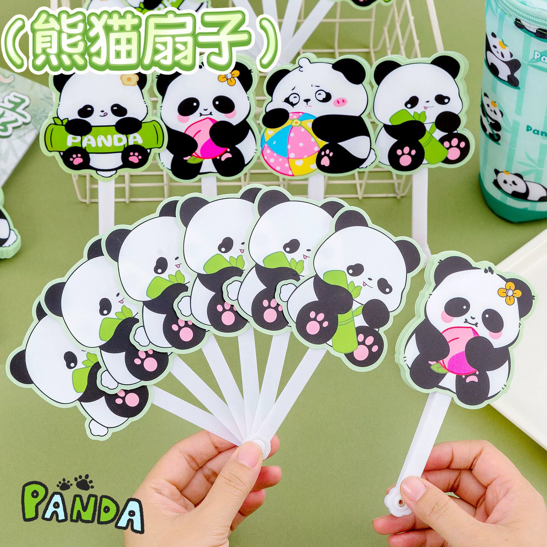 Креативный мультфильм лето прохладный веер ребенок милый портативный мини складной маленький веер студент пластиковый веер складной веер