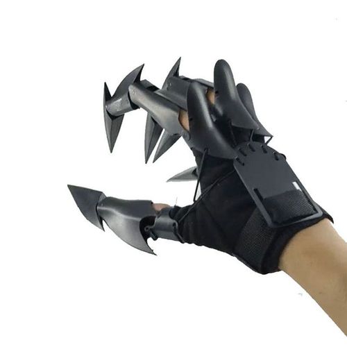 Black dragon claws with movable joints and flexible gloves toy Halloween role-playing horror ghost hand props