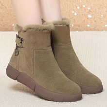 磨砂皮爆款雪地靴女2025年新款冬季加绒保暖加厚女士休闲百搭棉鞋