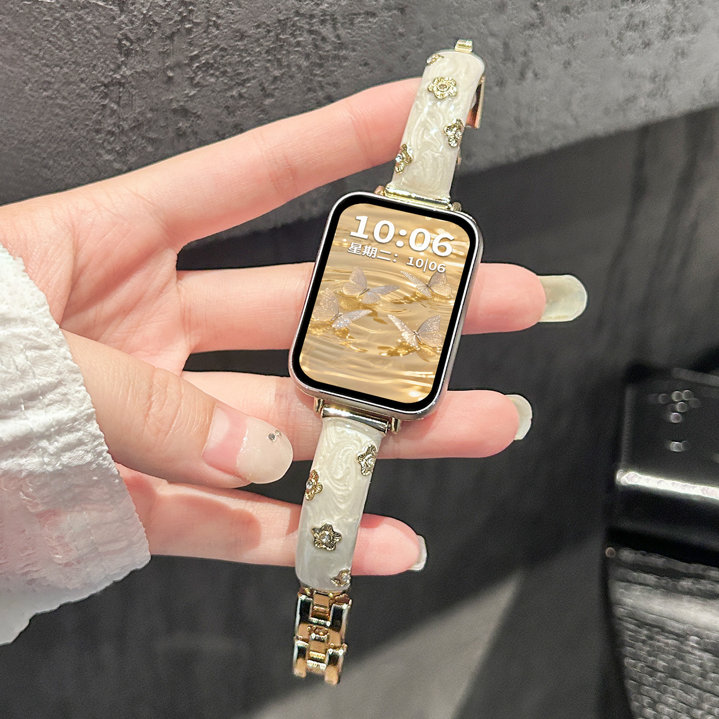 Suitable for Xiaomi Mi Band 9Pro Strap Bracelet 8Pro Metal Red Rice Watch 6/5/4 Version Classy Star Women's Model