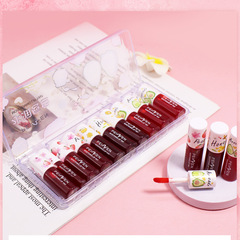 Cross-border lipstick water set moisturizing waterproof non-stick cup lipstick liquid easy to color cross-border small commodity wholesale