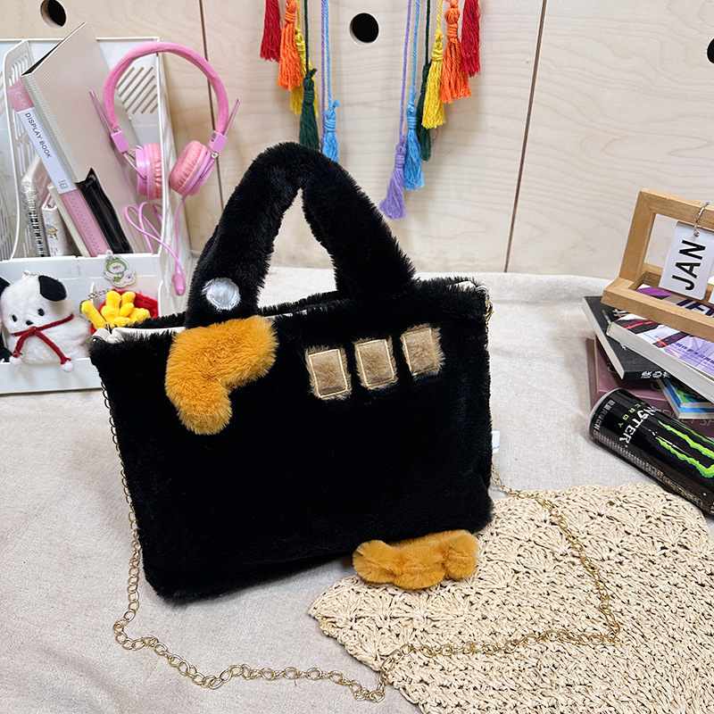 2023 Nuevo Estilo Gato bolso de la muñeca de peluche de juguete crossbody bolsa de hombro femenino ins Internet celebridad de dibujos animados bolsa de lote