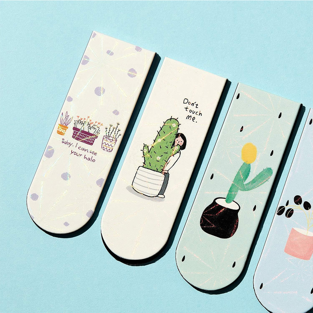 Marcadores magnéticos creativos de Amazon marcadores magnéticos suaves marcadores doblables marcadores de dibujos animados de estudiantes marcadores personalizados LOGO