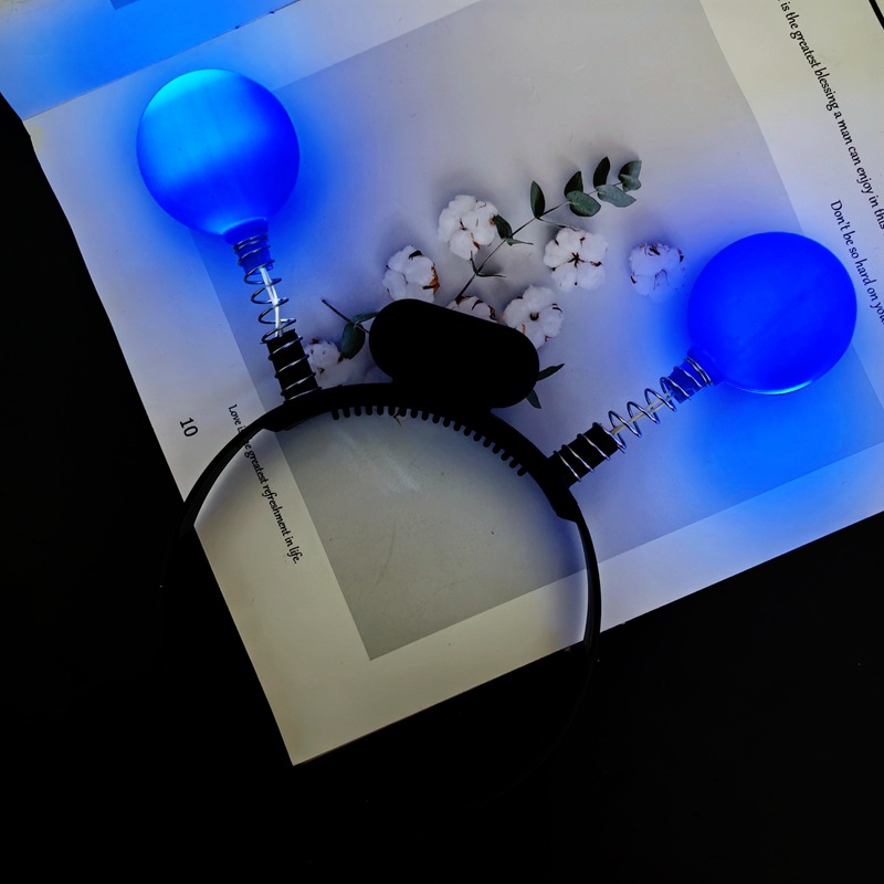 Barra de luz Concierto Estrella de cinco puntas Estrella brillante Diadema luminosa azul Barra de luz intermitente Accesorios de apoyo para la fiesta